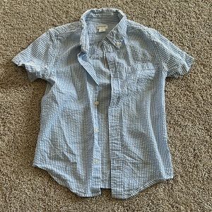 Crewcuts size 8 seersucker short sleeve button down